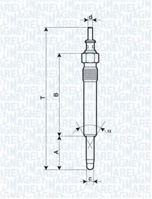MAGNETI MARELLI 062900004304 -  Свеча накаливания